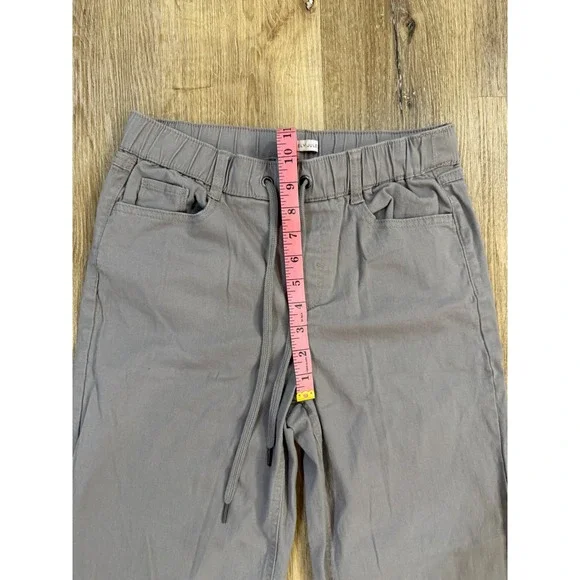 Sincerely Jules Womens Grey Wide Leg Drawstring Pants Raw Hem Size S J22937C93 - Picture 5 of 10